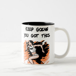 Runner Cross Country Two-Tone Coffee Mug