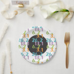 runner distances 5k 10k 13.1 26.2 Paper Plate<br><div class="desc">Runner themed Party Supplies Paper Plates.  Colorful running distances 3.1,  6.2,  13.1 and 26.2 miles.</div>