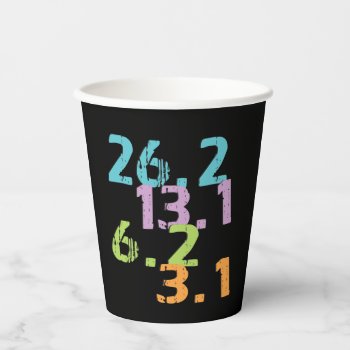 Runner Distances Paper Cups by BiskerVille at Zazzle