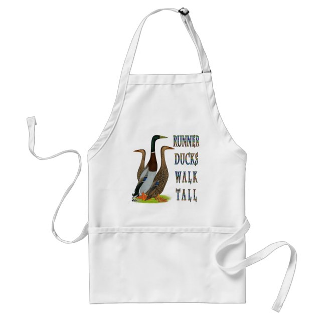 Runner Ducks Walk Tall Adult Apron (Front)
