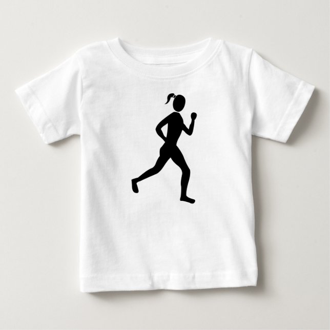 Runner (Female) - Black Baby T-Shirt (Front)