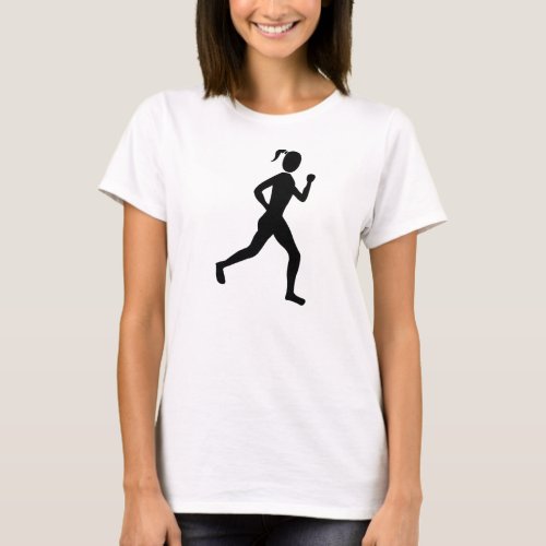 Runner Female _ Black T_Shirt