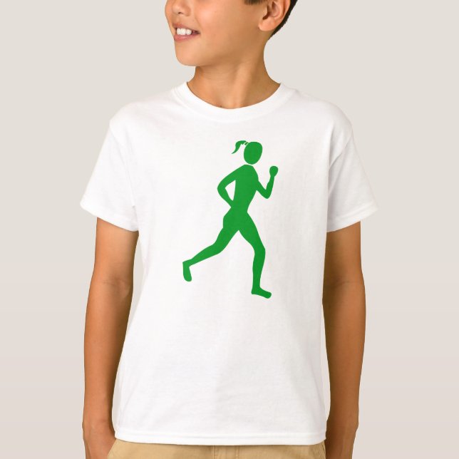 Runner (Female) - Grass Green T-Shirt (Front)