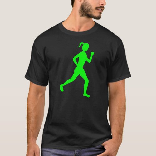 Runner Female _ Green T_Shirt