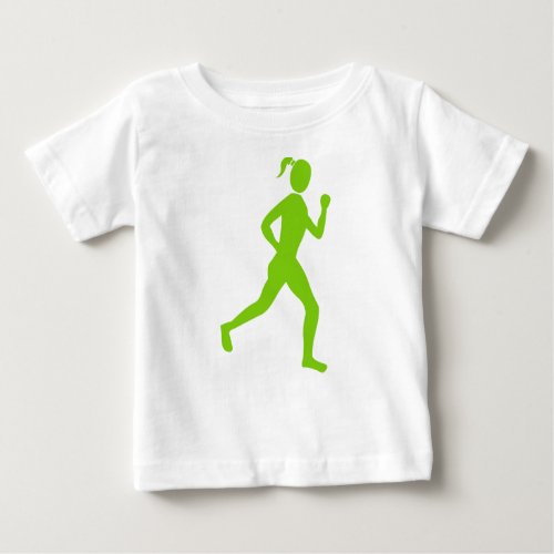 Runner Female _ Martian Green Baby T_Shirt