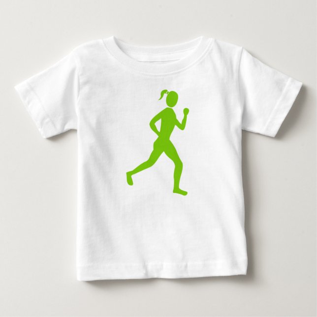 Runner (Female) - Martian Green Baby T-Shirt (Front)
