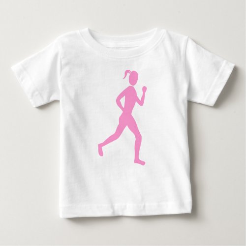 Runner Female _ Pink Baby T_Shirt