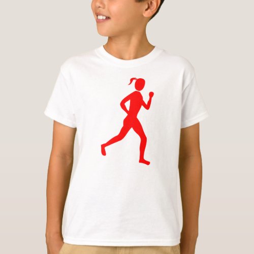 Runner Female _ Red T_Shirt