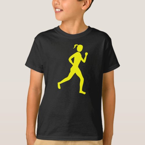 Runner Female _ Yellow T_Shirt