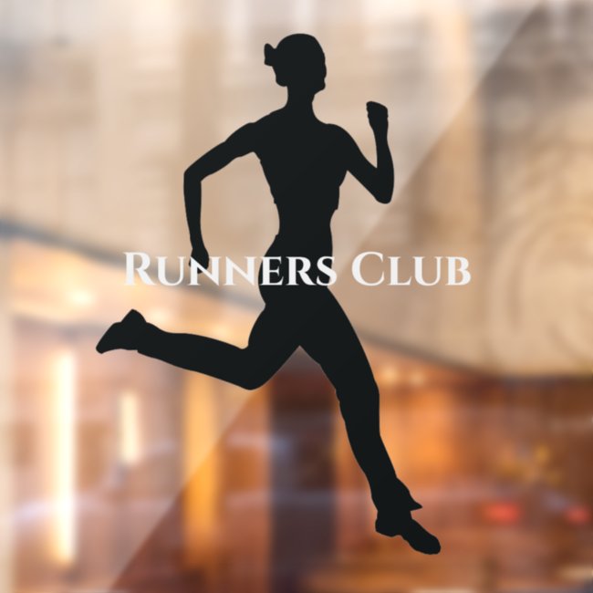 Runner Fitness Design Window Cling