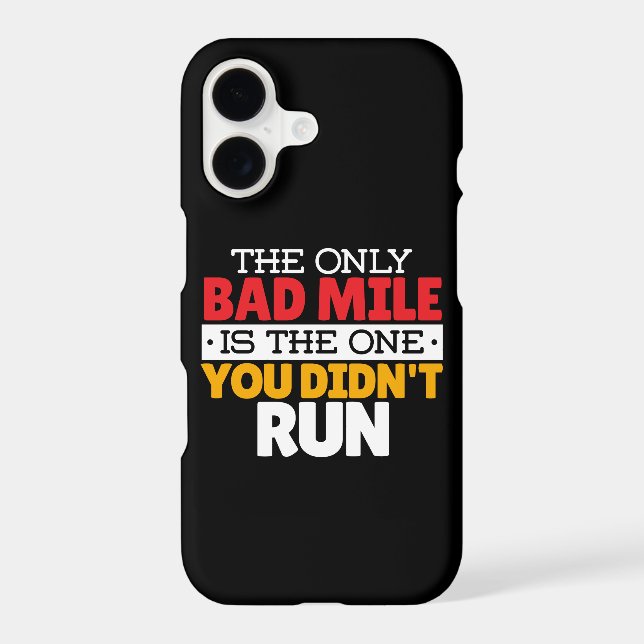 Runner - Funny Bad Mile Running Quote iPhone Case (Back)