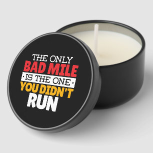 Runner - Funny Bad Mile Running Quote Mini Candle Favors
