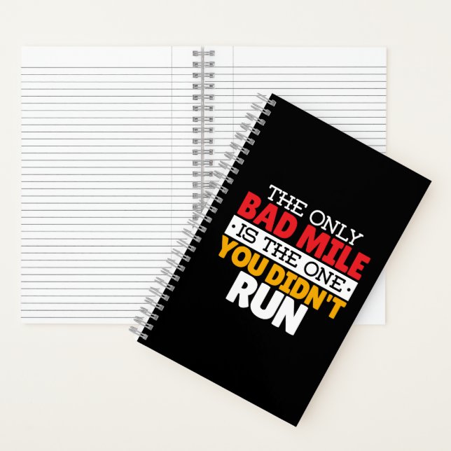 Runner - Funny Bad Mile Running Quote Notebook (Inside)