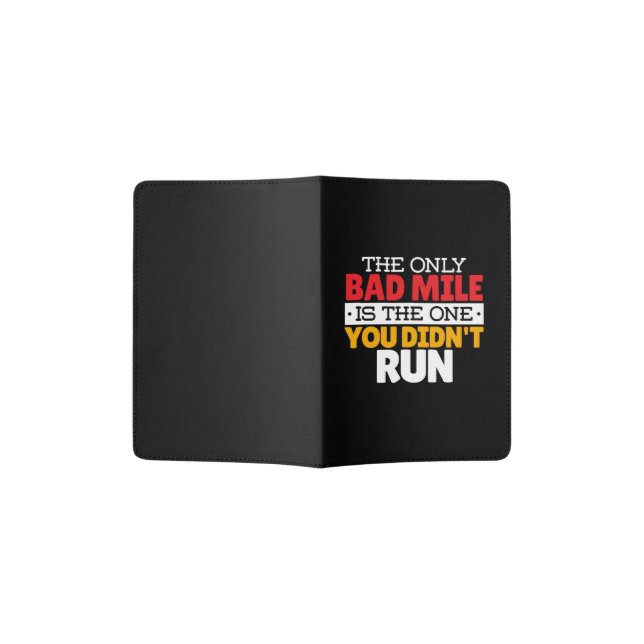 Runner - Funny Bad Mile Running Quote Passport Holder (Opened)