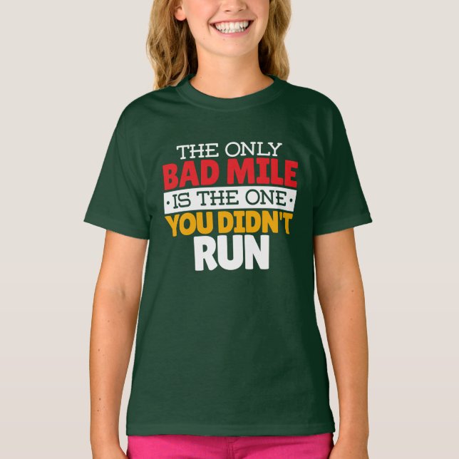 Runner - Funny Bad Mile Running Quote T-Shirt (Front)