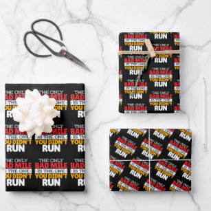 Runner - Funny Bad Mile Running Quote Wrapping Paper Sheets