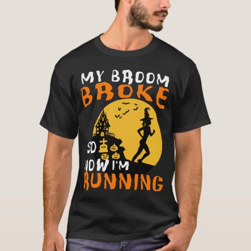 Runner Halloween 5k Half Marathon Running Gift T_Shirt