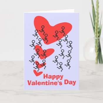 Runner Happy Valentine's Day Holiday Card by BiskerVille at Zazzle