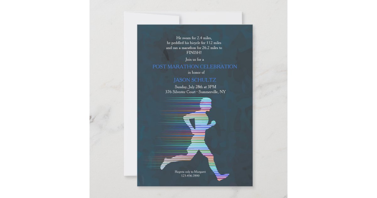 Running Invitation Background Runner Invitation | Zazzle