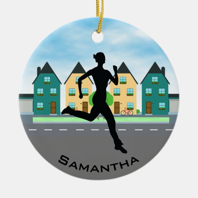 Runner Jogger Ornament (Front)
