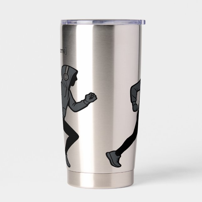 Runner Lifestyle Thermal Tumbler | Add Text/Name (Left)
