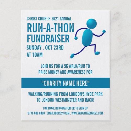 Runner Logo Charity Run_Walk_a_Thon Event Flyer