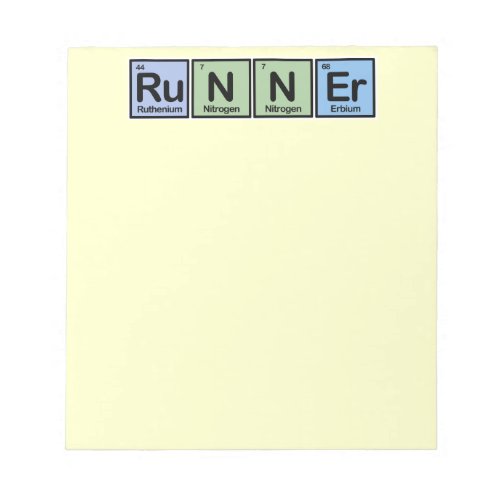 Runner made of Elements Notepad