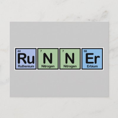 Runner made of Elements Postcard