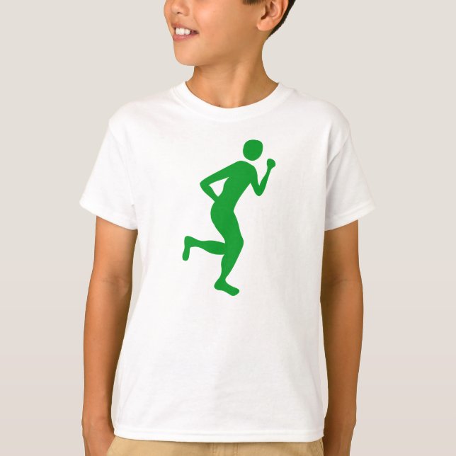 Runner (Male) - Grass Green T-Shirt (Front)