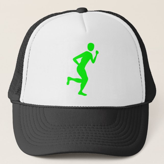 Runner (Male) - Green Trucker Hat (Front)
