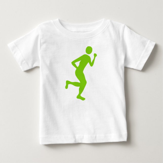 Runner (Male) - Martian Green Baby T-Shirt (Front)