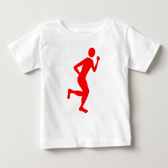 Runner (Male) - Red Baby T-Shirt (Front)