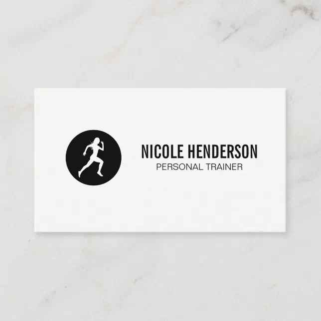 Runner Minimalist Business Card Zazzle