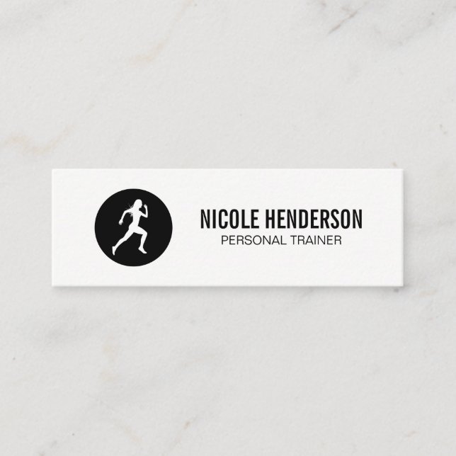 Runner Minimalist Mini Business Card (Front)