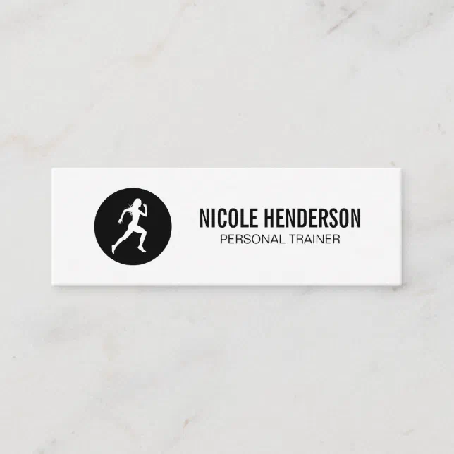 Runner Minimalist Mini Business Card Zazzle