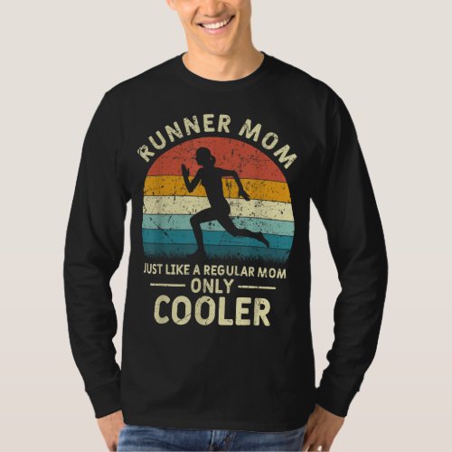 Runner Mom Funny Marathon Running Jogging Mothers  T_Shirt