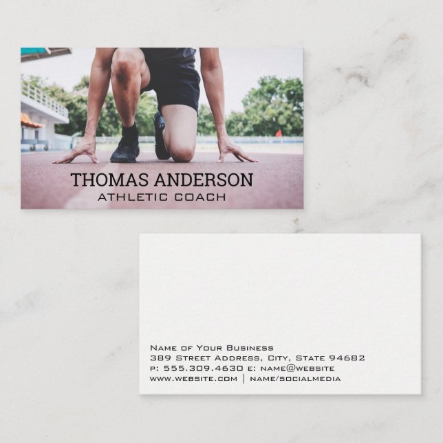 Runner on the Track Business Card (Front/Back)
