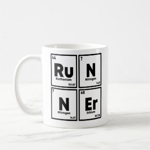 Runner Periodic Table Marathon Runners Science Coffee Mug