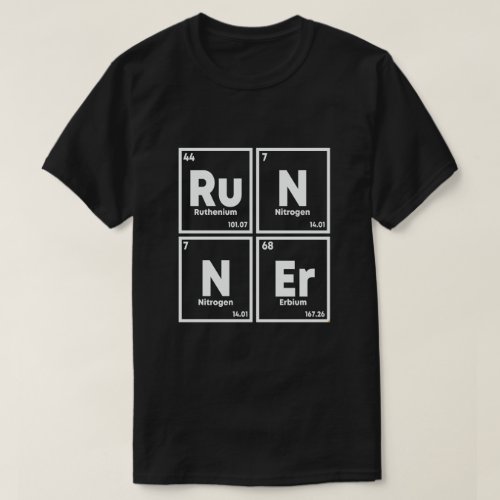 Runner Periodic Table Marathon Runners Science T_Shirt