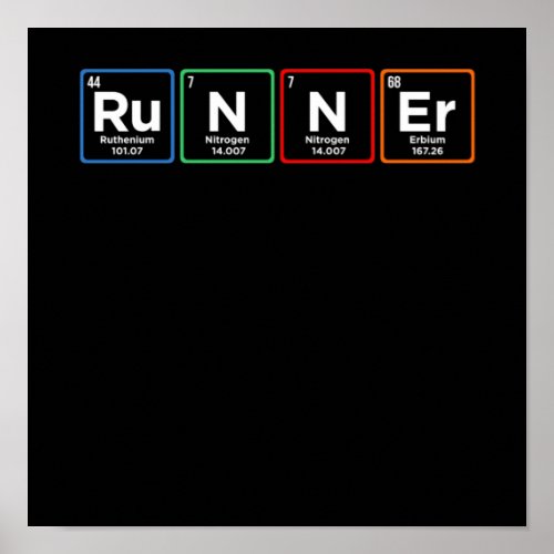 Runner Periodically Half Marathon Running Lover Gr Poster