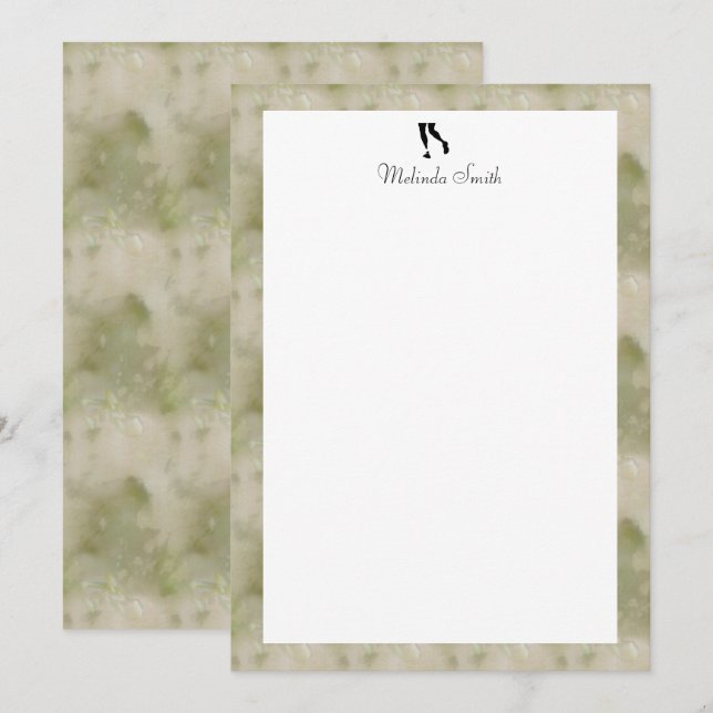 Runner. Personalized Invitation / Stationery Card (Front/Back)