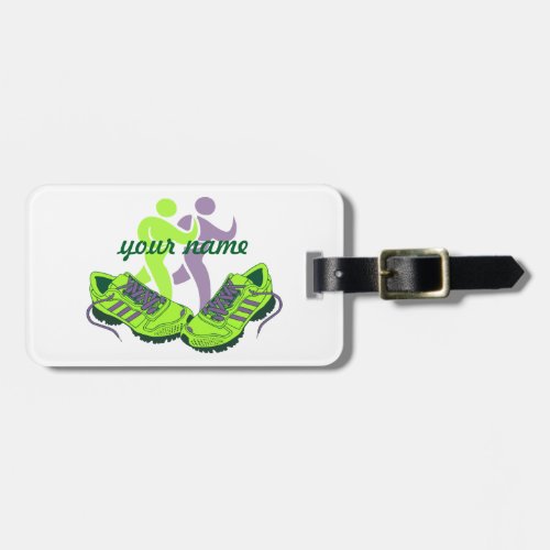 Runner Personalized Name Luggage Tag