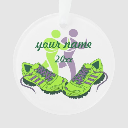 Runner Personalized Name Ornament