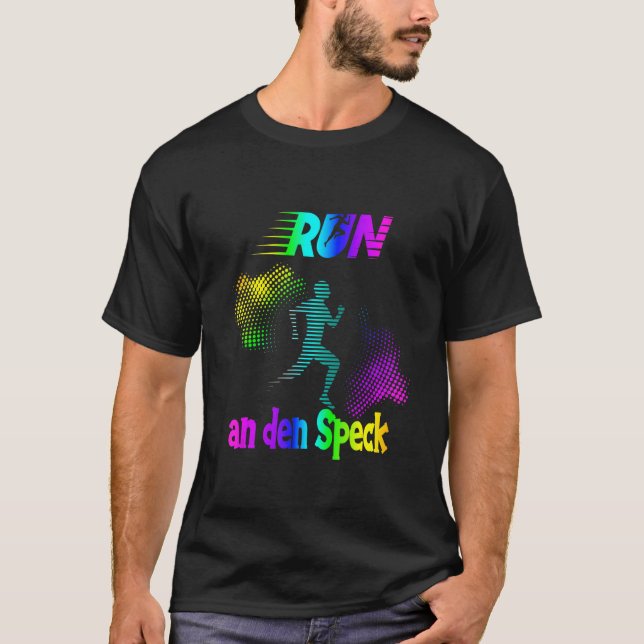 Runner Ran To The Bacon For Joggers Jogging Runnin T-Shirt (Front)