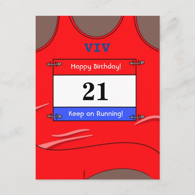 Runner Red Postcard (Front)