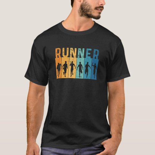 Runner Retro Vintage Style Running Sports Enthusia T_Shirt