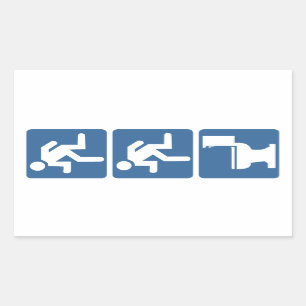 Runner-Runner Flush Rectangular Sticker