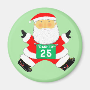 Runner Running Christmas Collectible Magnet
