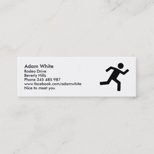 Customizable Runner - running business card template