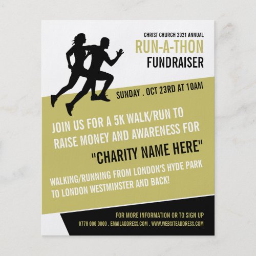 Runner Silhouette Charity Run_Walk_a_Thon Event Flyer